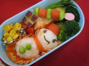 ゆきだるま弁当　離乳食　キャラ弁　簡単