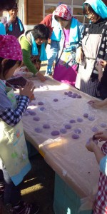 お餅つき　紫餅　あんこ　おいしい　お餅